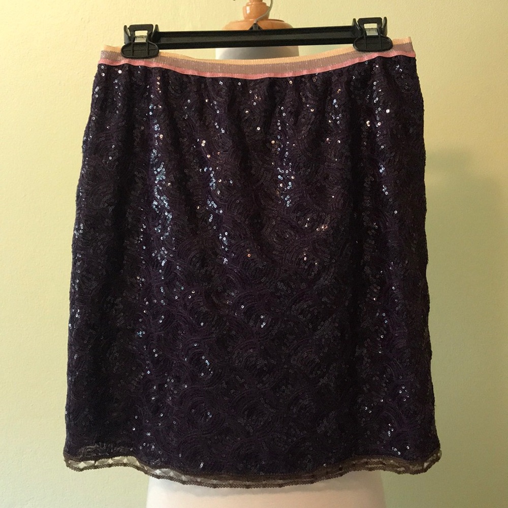 Custo Barcelona Purple Sequined Skirt